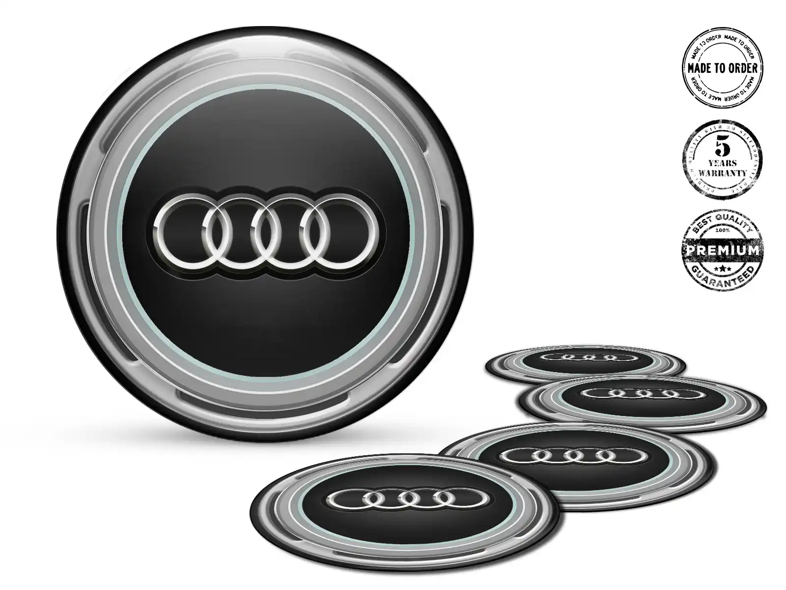 Audi Gewölbte Sticker Premium Cosmic Drift Vector